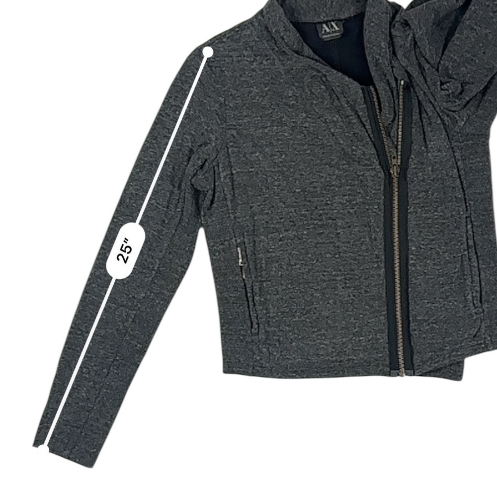 Armani Exchange Charcoal Gray Asymmetrical Zip Jacket – Women’s Size Medium - Picture 15 of 17